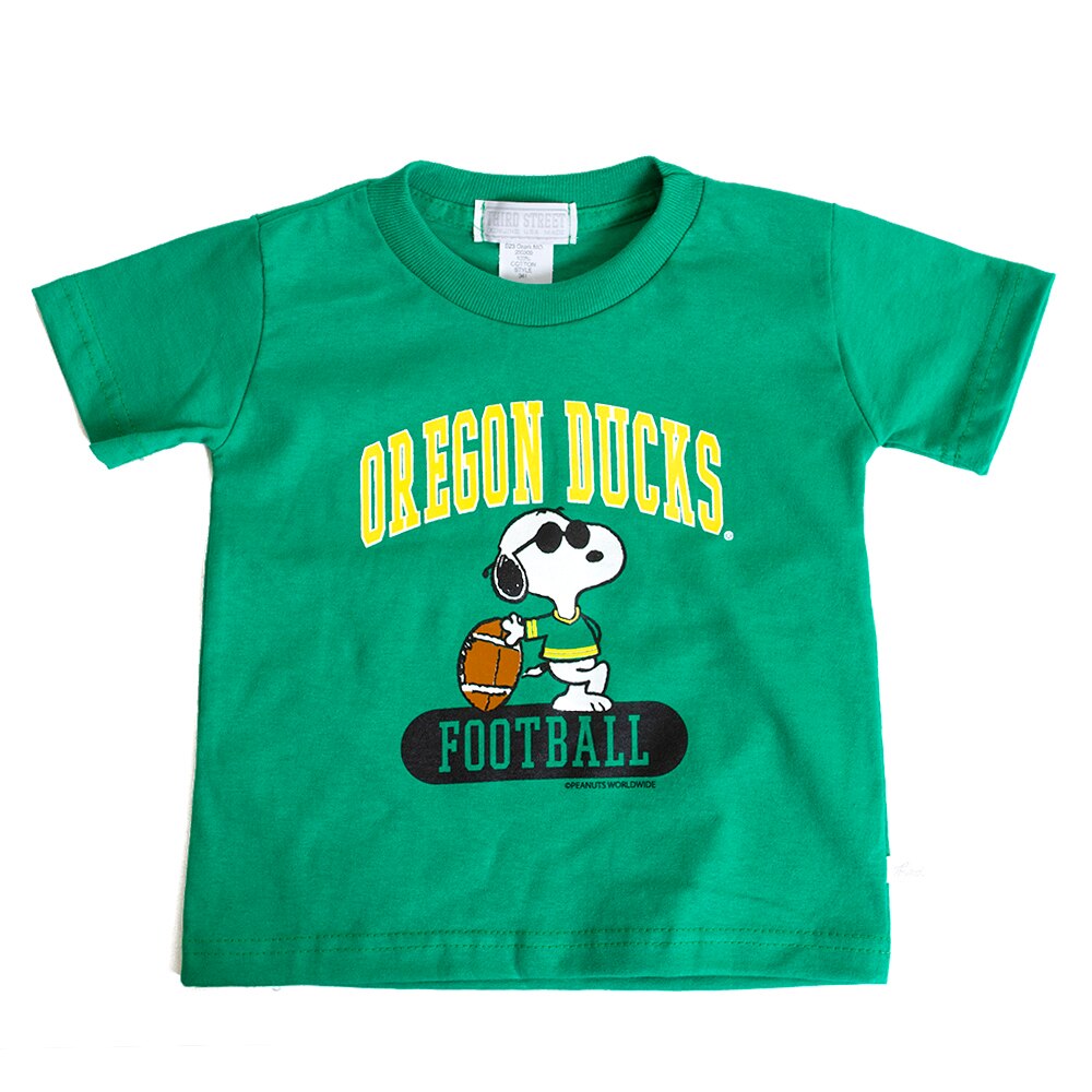 Peanuts, Third Street, Green, Crew Neck, Kids, Toddler, Football, Peanuts, Snoopy, 697355